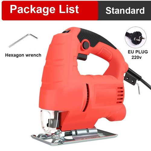 Scie sauteuse électrique avec brosse en carbone et lame de scie sauteuse,1200W - Type EU(220V) Red New
