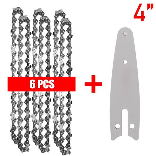 Jomatchs-Jeu De Plaques De Guidage Pour Mini Tronçonneuse,Scie Électrique Sans Fil De Remplacement,Coupe De Branches Jowood,Équipement Pointu,4 Po,6 Po - Type 4 Inch-Set 4