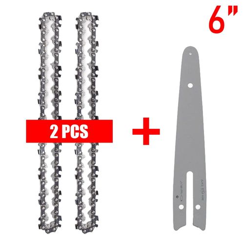 Jomatchs-Jeu De Plaques De Guidage Pour Mini Tronçonneuse,Scie Électrique Sans Fil De Remplacement,Coupe De Branches Jowood,Équipement Pointu,4 Po,6 Po - Type 6 Inch-Set 2