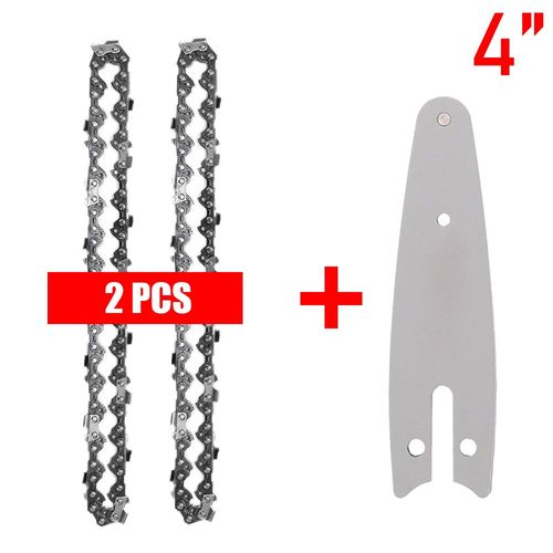 Jomatchs-Jeu De Plaques De Guidage Pour Mini Tronçonneuse,Scie Électrique Sans Fil De Remplacement,Coupe De Branches Jowood,Équipement Pointu,4 Po,6 Po - Type 4 Inch-Set 2