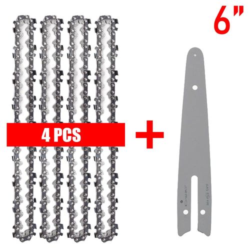Jomatchs-Jeu De Plaques De Guidage Pour Mini Tronçonneuse,Scie Électrique Sans Fil De Remplacement,Coupe De Branches Jowood,Équipement Pointu,4 Po,6 Po - Type 6 Inch-Set 3
