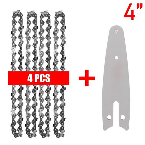 Jomatchs-Jeu De Plaques De Guidage Pour Mini Tronçonneuse,Scie Électrique Sans Fil De Remplacement,Coupe De Branches Jowood,Équipement Pointu,4 Po,6 Po - Type 4 Inch-Set 3