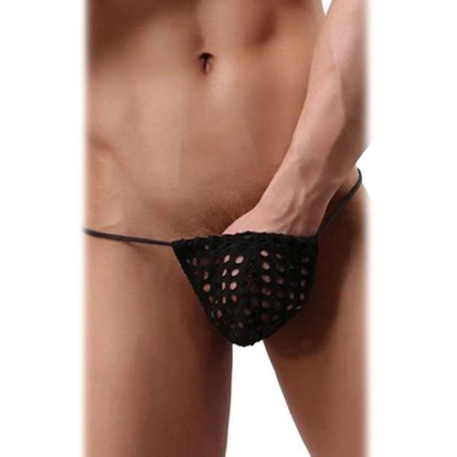 String Homme Filet Noir - Paris Hollywood