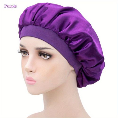 Bonnet Élastique En Satin Lisse Pour Femmes,Chapeau De Sommeil Décontracté,Bord Étroit,Visage,Document Solide,Mode,03