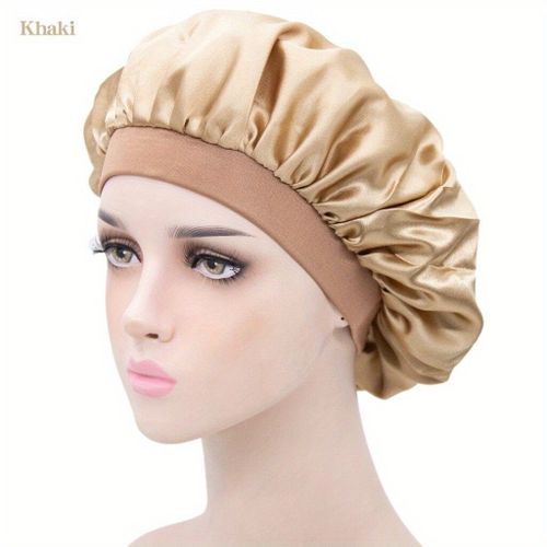 Bonnet Élastique En Satin Lisse Pour Femmes,Chapeau De Sommeil Décontracté,Bord Étroit,Visage,Document Solide,Mode,03