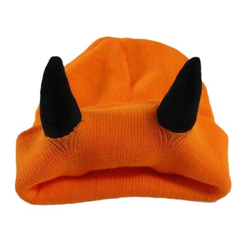 Bonnet Fête D'halloween Pour Adulte,Corne Du Diable,Chapeau Tricoté,Couvre-Chef Festival