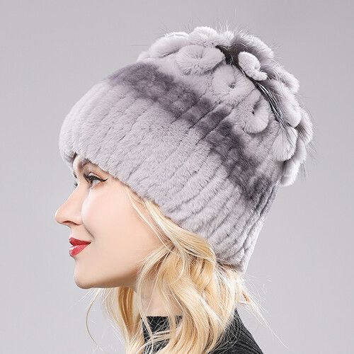 Bonnet En Fourrure De Lapin Rex Naturelle Pour Femme,Chapeau De Luxe,Chaud,Russie,Bon Artificiel Astique,