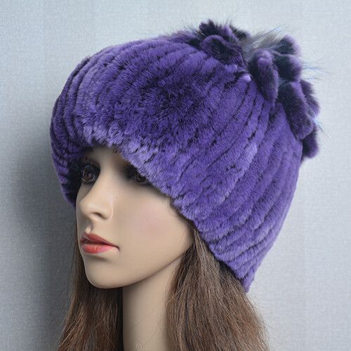 Bonnet En Fourrure De Lapin Rex Naturelle Pour Femme,Chapeau De Luxe,Chaud,Russie,Bon Artificiel Astique,