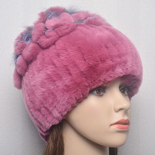 Bonnet En Fourrure De Lapin Rex Naturelle Pour Femme,Chapeau De Luxe,Chaud,Russie,Bon Artificiel Astique,