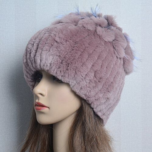 Bonnet En Fourrure De Lapin Rex Naturelle Pour Femme,Chapeau De Luxe,Chaud,Russie,Bon Artificiel Astique,