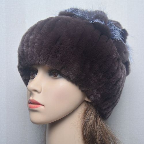 Bonnet En Fourrure De Lapin Rex Naturelle Pour Femme,Chapeau De Luxe,Chaud,Russie,Bon Artificiel Astique,