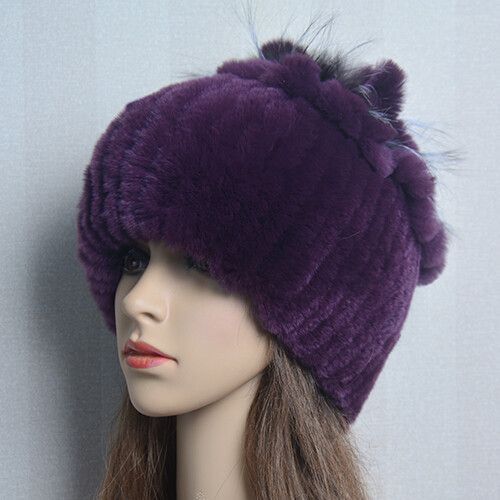 Bonnet En Fourrure De Lapin Rex Naturelle Pour Femme,Chapeau De Luxe,Chaud,Russie,Bon Artificiel Astique,