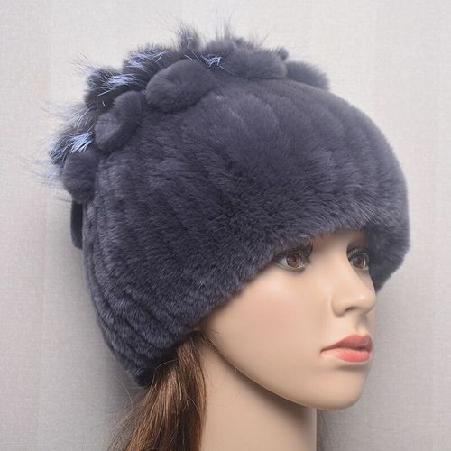 Bonnet En Fourrure De Lapin Rex Naturelle Pour Femme,Chapeau De Luxe,Chaud,Russie,Bon Artificiel Astique,