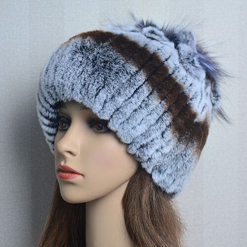 Bonnet En Fourrure De Lapin Rex Naturelle Pour Femme,Chapeau De Luxe,Chaud,Russie,Bon Artificiel Astique,