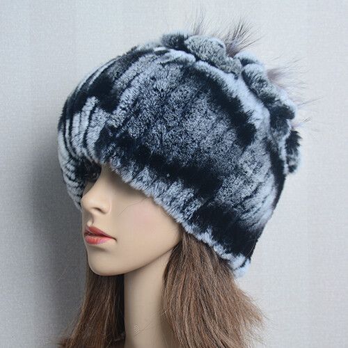 Bonnet En Fourrure De Lapin Rex Naturelle Pour Femme,Chapeau De Luxe,Chaud,Russie,Bon Artificiel Astique,