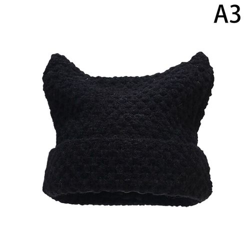 Bonnet Harajuku Avec Oreilles De Chat Mignon Pour Femmes Et Filles,Chapeau Avec Peu De Sécurité,Streetwear Japonais,Casquette D'automne Et D'hiver,
