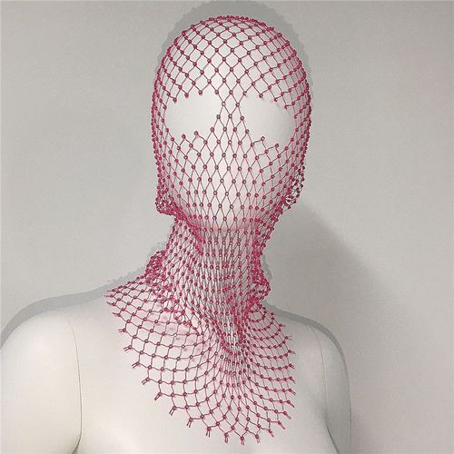 Cagoule Élastique En Biscuits Pour Femme,Cagoule En Résille Brillante,Turban Pour Femme,Capuche De Sauna,Club,Rave,Fête,Masque De Tête,Enveloppe De Sauna En Diamant