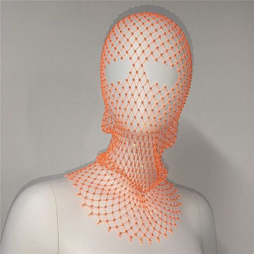 Cagoule Élastique En Biscuits Pour Femme,Cagoule En Résille Brillante,Turban Pour Femme,Capuche De Sauna,Club,Rave,Fête,Masque De Tête,Enveloppe De Sauna En Diamant