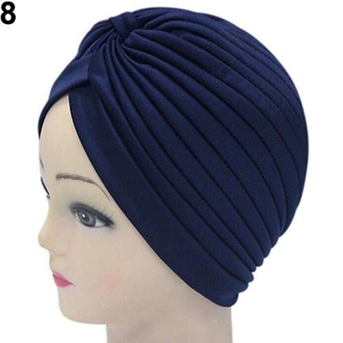Turban Plissé Extensible Pour Femme,Bandeau Rond,Chimio,Bandana,Hijab,Indien,Yoga,Tête Côtelée,Sauna,Bonnets