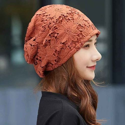 Chapeaux De Soleil Respirants Pour Femmes,Crânes À Grandes Fleurs Creuses,Bonnet D'été,Bonnets De Mode De Rue,