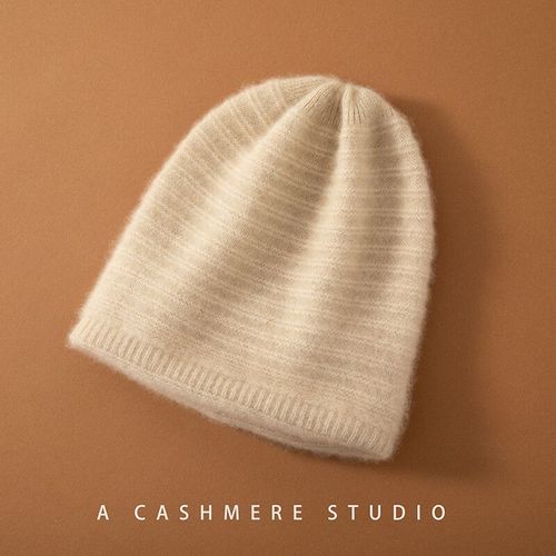 Merrilamb-Bonnet En Cachemire Pour Femme,Cachemire,Équipement De Sauna,Garde Au Chaud,Casquette Skullies,Monochromatique,Décontracté,Haute Qualité,Hiver