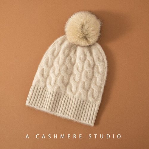 Merrilamb-Bonnet En Cachemire Pour Femme,Cachemire,Équipement De Sauna,Garde Au Chaud,Casquette Skullies,Monochromatique,Décontracté,Haute Qualité,Hiver