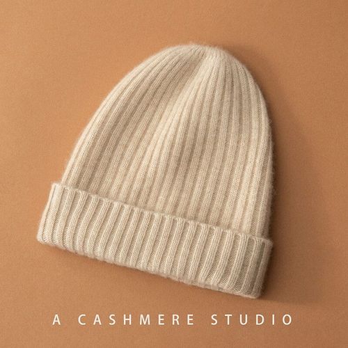 Merrilamb-Bonnet En Cachemire Pour Femme,Cachemire,Équipement De Sauna,Garde Au Chaud,Casquette Skullies,Monochromatique,Décontracté,Haute Qualité,Hiver