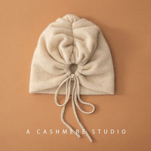 Merrilamb-Bonnet En Cachemire Pour Femme,Cachemire,Équipement De Sauna,Garde Au Chaud,Casquette Skullies,Monochromatique,Décontracté,Haute Qualité,Hiver