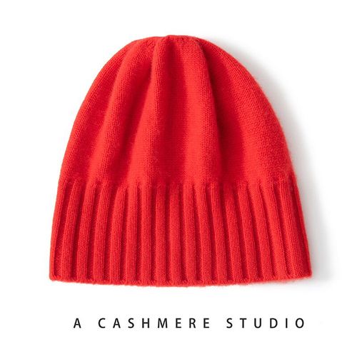 Bonnet Côtelé En Cachemire Pour Femme,Chapeau D'hiver De Haute Qualité,Décontracté,Doux,Garde Au Chaud,Couleur Unie