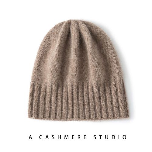 Bonnet Côtelé En Cachemire Pour Femme,Chapeau D'hiver De Haute Qualité,Décontracté,Doux,Garde Au Chaud,Couleur Unie