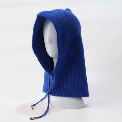 Bonnets En Cachemire Unisexe,Cagoule Chaude,Bavoir De Ski,Bonnet En Laine D'extérieur,Chapeau À Capuche Avec Écharpe En Poils De Lapin,Hiver