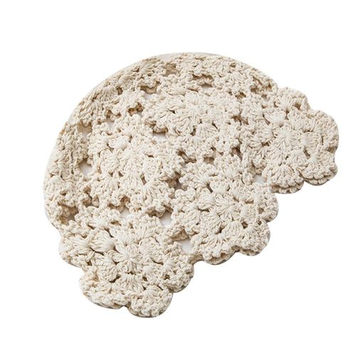 Chapeau Respirant Avec Des Fleurs Pour Femme,Casquette De Béret Évidée,Crânes Décontractés À La Mode,Été