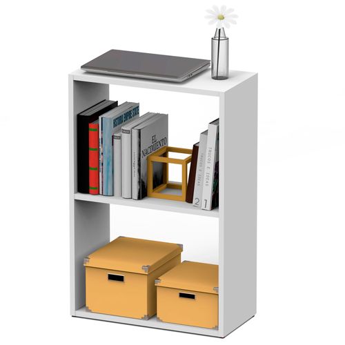 Bibliothèque Meuble De Rangement, Étagère, Salon, Bureau, Chambre 75x50x24,5cm, , Blanc, Briebe, Nova