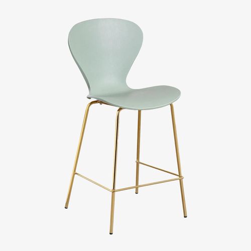 Pack De 2 Tabourets Hauts Uit Céladon Doré ¿66 Cm