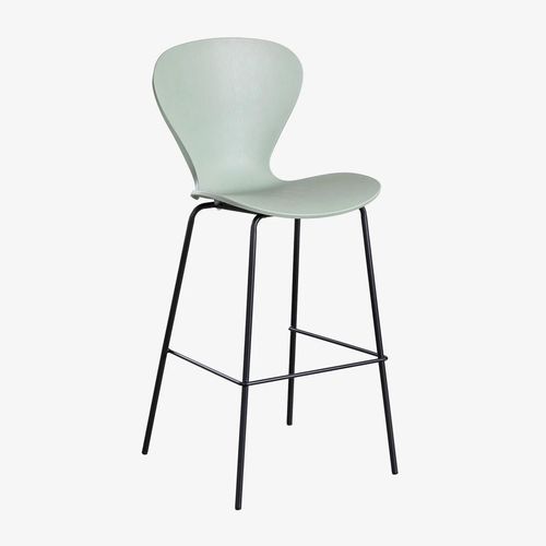 Pack De 2 Tabourets Hauts Uit Céladon Noir ¿76 Cm