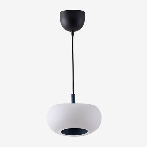 Plafonnier Led En Verre Et Acier Deruent Bleu Lapis-Lazuli