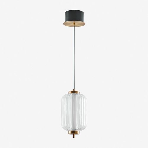 Plafonnier Led En Fer Et Avec 1 Boule En Verre Necsar Doré B