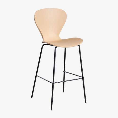 Pack De 2 Tabourets Hauts Uit Brun Blé Noir ¿76 Cm