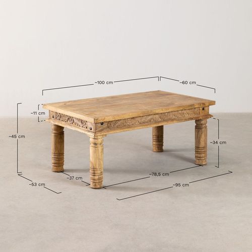 Table Basse En Bois De Manguier Taraz 100 X 60 Cm