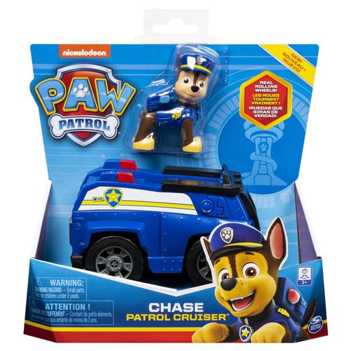 La Pat' Patrouille Vehicule + Figurine Chase Paw Patrol (Solid)
