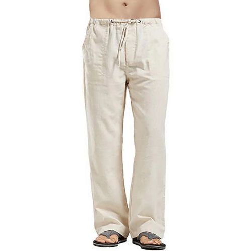 Pantalon Large En Coton Et Lin Pour Hommes",V¿¿Tements De Travail Respirants,Bas De Jogging Pour Hommes,V¿¿Tements De Fitness,¿¿T¿¿,Fjfor,"2022