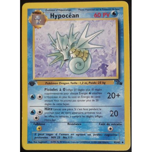 Carte Pokémon Hypocéan 42/62 [Premiere Edition 1] - Fossile Wizards (Fr)