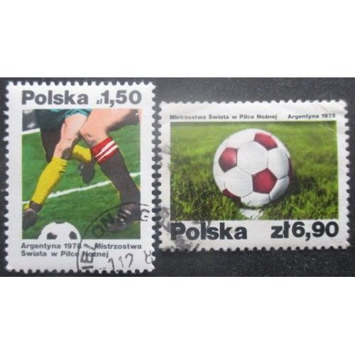 Pologne N°2384 Et 2385 Coupe Du Monde De Football Argentine 1978 Oblitérés