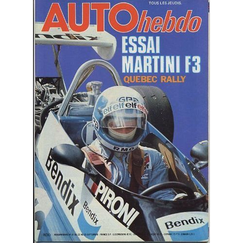 Auto-Hebdo N° 81 : Essai Martini F3