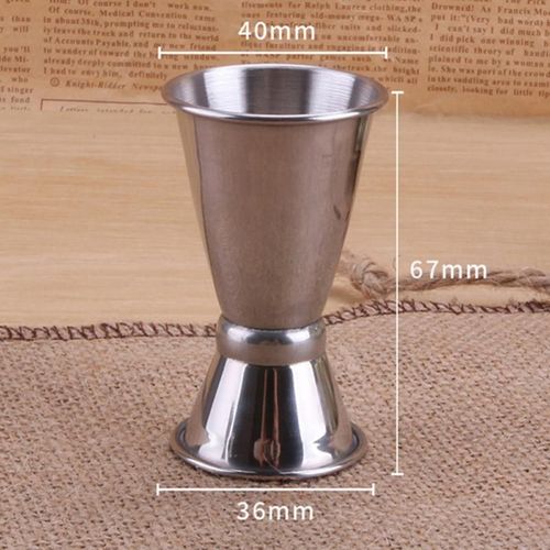 Double jigger en acier inoxydable,15-30ml,25-50ml,argent,noir,rose,or,4 couleurs,tasse à mesurer,cocktail,shaker à vin,accessoires de bar #H