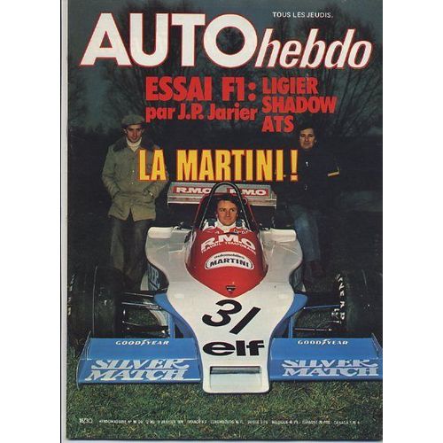 Auto-Hebdo N° 96 : Essais F1 Par J.P. Jarier