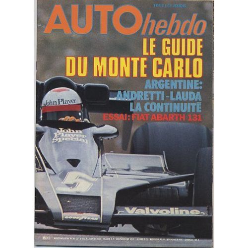Auto-Hebdo N° 97 : Le Guide Du Monte Carlo