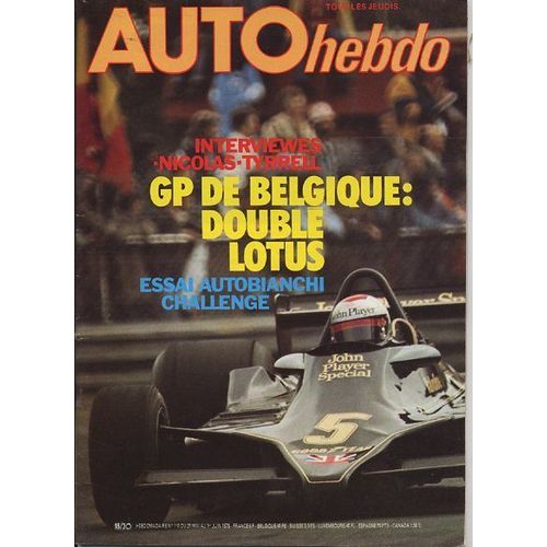 Auto-Hebdo N° 115 : Gp Belgique : Doublé Lotus