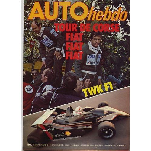 Auto-Hebdo N° 138 : Tour De Corse Fiat Fiat Fiat