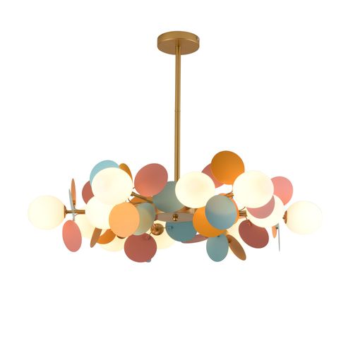 Lustre À Fleurs Pour Salon Chambre À Coucher, Coloré/12 Lampes/Ampoule Non Incluse